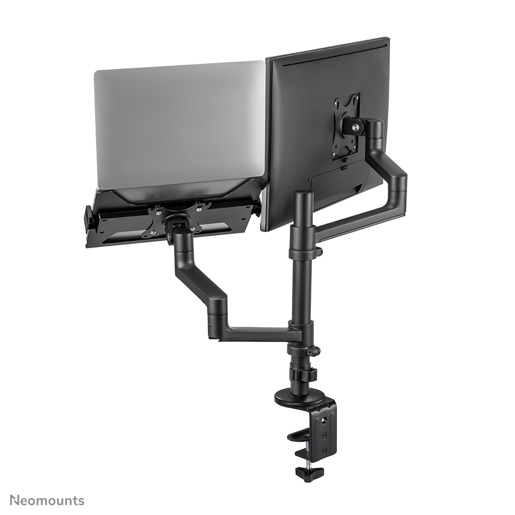 Neomounts DS20-425BL2 Monitorarm mit Laptop-Halterung 17-27" - platzsparend